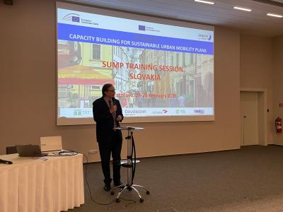 Held on 25-26 of January 2026, the Sustainable Urban Mobility Plan (SUMP) training in Bratislava, Slovakia, was a unique capacity building opportunity for 32 committed urban transport specialists.
The event included a total of 9 training modules (3 core and 6 electives) on SUMP-related topics that provided a detailed overview of the challenges and best practices in establishing SUMPs.