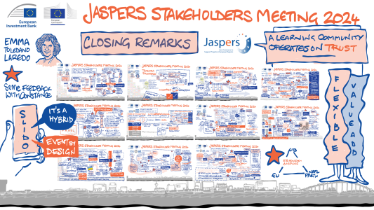 A series of drawings summarising graphicallythe event